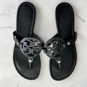 Tory Burch Miller Sandal - Black Leather